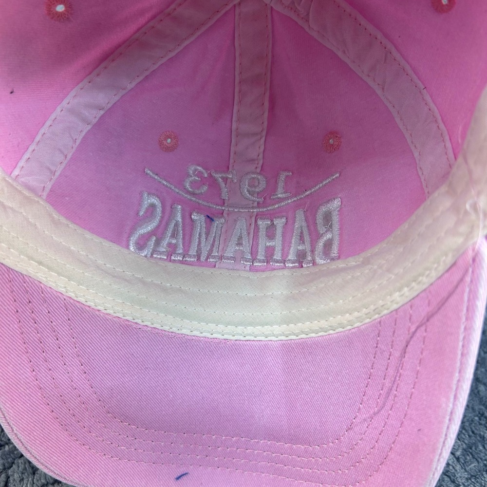 1973 Bahamas Nassau Womens Pink Unbranded Baseball Cap Souvenir Adjustable OSFM - Picture 4 of 5